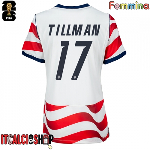 Stati Uniti Malik Tillman #17 Prima Maglia Femmina Mondiali 2026 Manica Corta